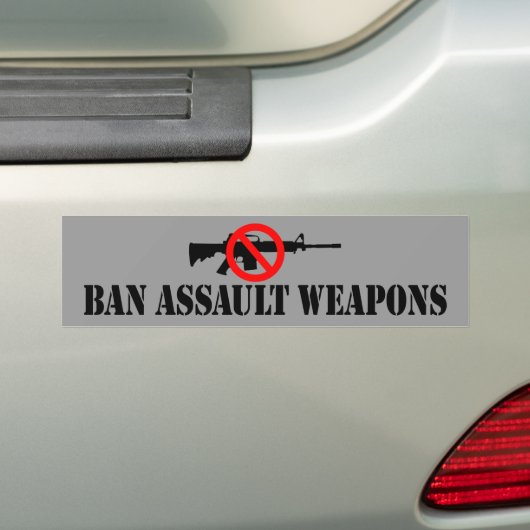 Verbod op asfaltwapens bumpersticker (Op auto)