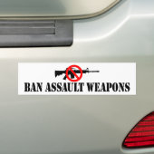 Verbod op asfaltwapens bumpersticker (Op auto)