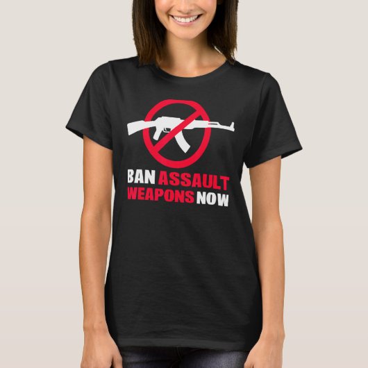 Verbod op asfaltwapens nu t-shirt (Voorkant)