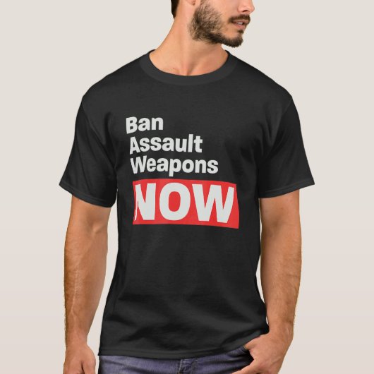 Verbod op asfaltwapens nu t-shirt (Voorkant)