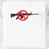 Verbod op asfaltwapens ovale sticker (Tas)