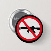 Verbod op asfaltwapens ronde button 5,7 cm (Voorkant /achterkant)