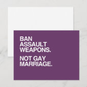 VERBOD OP ASSAULT WAPENS DIE GEEN MARRIAGE KRIJGEN BRIEFKAART (Voorkant / Achterkant)