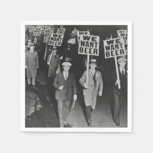 verbod op bier, we willen bier servet