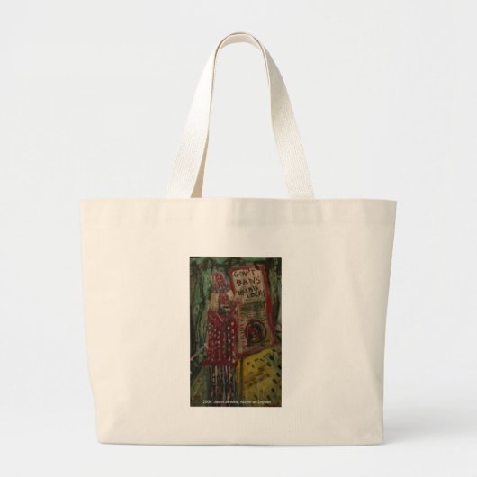 verbod op de angst grote tote bag (Voorkant)