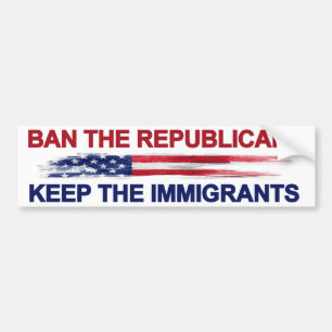 Verbod op de republikeinen De immigranten houden Bumpersticker
