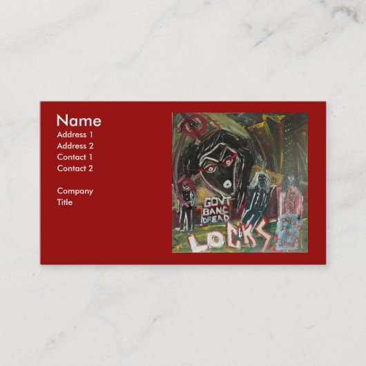 Verbod op Dread II Visitekaartje (Voorkant)