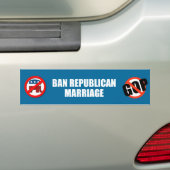 Verbod op een republikeins huwelijk bumpersticker (Op auto)