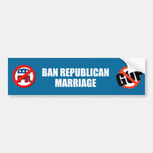 Verbod op een republikeins huwelijk bumpersticker