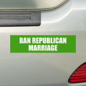 Verbod op een republikeins huwelijk bumpersticker (Op auto)