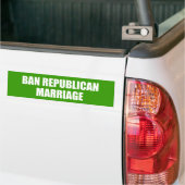 Verbod op een republikeins huwelijk bumpersticker (Op Truck)