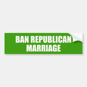 Verbod op een republikeins huwelijk bumpersticker