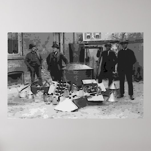 VERBOD OP GECONFISCEERDE STELSELS EN MOONSHINE POSTER (Voorkant)