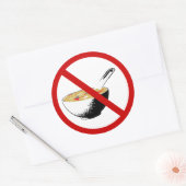 verbod op haaienvinnensoep ronde sticker (Envelop)