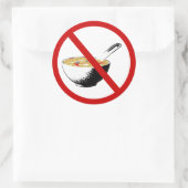 verbod op haaienvinnensoep ronde sticker (Tas)