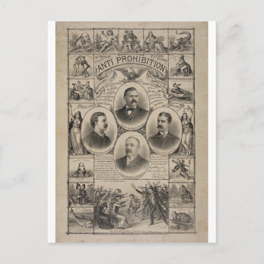 Verbod op het verbod van Kurz & Allison (1888) Briefkaart (Voorkant)