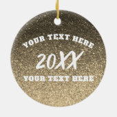 Verbod op mijn lichaam Pro-Choice Gold Glitter Spa Keramisch Ornament (Achterkant)