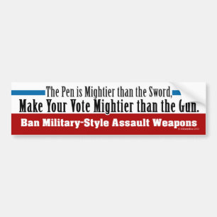 Verbod op militaire asfaltwapens bumpersticker