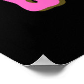 Verbod op ons lichaam Retro Pink Typography Square Poster (Hoek)