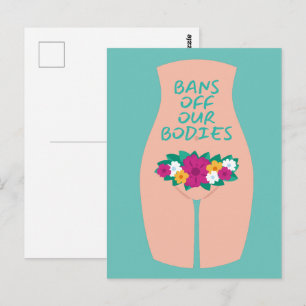 Verbod op onze lichamen Aqua Briefkaart