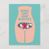 Verbod op onze lichamen Aqua Briefkaart (Voorkant)