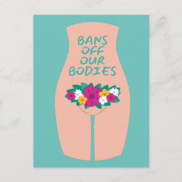 Verbod op onze lichamen Aqua Briefkaart