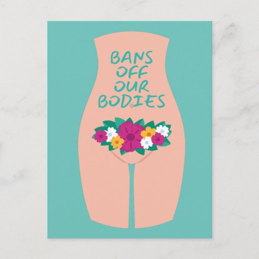 Verbod op onze lichamen Aqua Briefkaart (Voorkant)