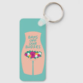 Verbod op onze lichamen Aqua Sleutelhanger (Achterkant)