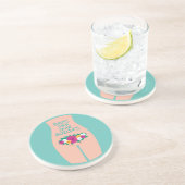 Verbod op onze lichamen Aqua Zandsteen Onderzetter (Zijkant)