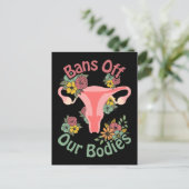 Verbod op onze lichamen briefkaart (Staand voorkant)