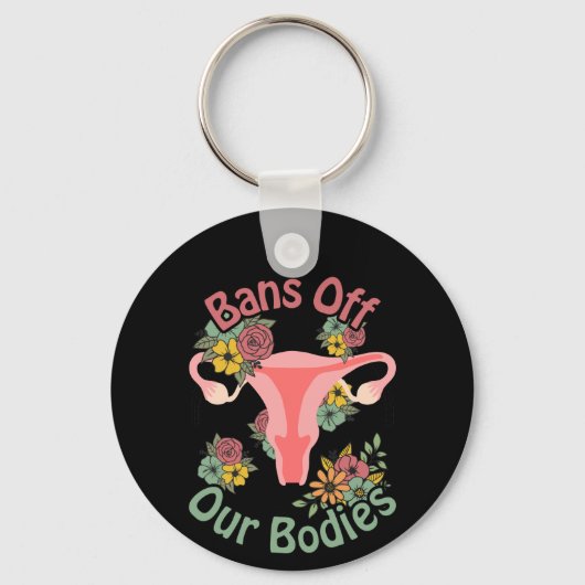 Verbod op onze lichamen sleutelhanger (Achterkant)