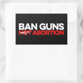 Verbod op Pistolen Niet Abortus Rechthoekige Sticker (Tas)