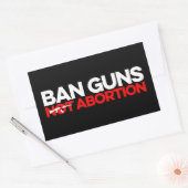 Verbod op Pistolen Niet Abortus Rechthoekige Sticker (Envelop)