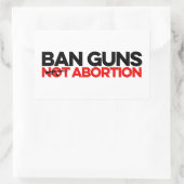 Verbod op Pistolen Niet Abortus Rechthoekige Sticker (Tas)