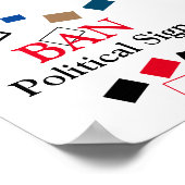 VERBOD op politieke signalen Poster (Hoek)