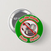 Verbod op raketten van parken ronde button 5,7 cm (Voorkant /achterkant)