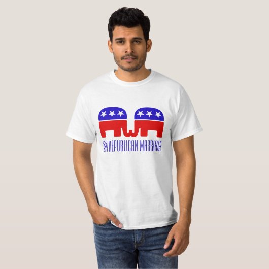 Verbod op republikeins huwelijk Funny Gay Pushback T-shirt (Voorkant volledig)