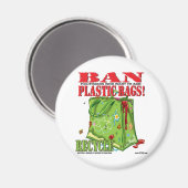 VERBOD... PLASTIC ZAKKEN! MAGNEET (Voorkant / Achterkant)