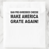 Verbod Pre-versnipperde kaas maken Amerika weer ra Rechthoekige Sticker (Tas)