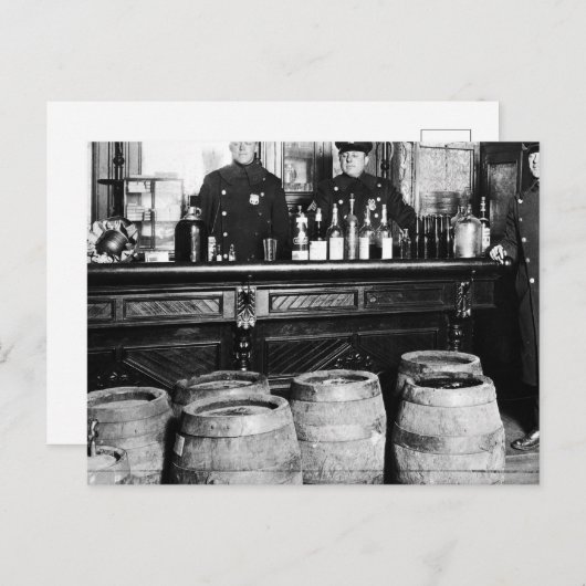 Verbod - Speakeasy Police Raid Bootlegger - M Briefkaart (Voorkant / Achterkant)