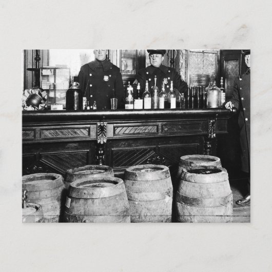 Verbod - Speakeasy Police Raid Bootlegger - M Briefkaart (Voorkant)