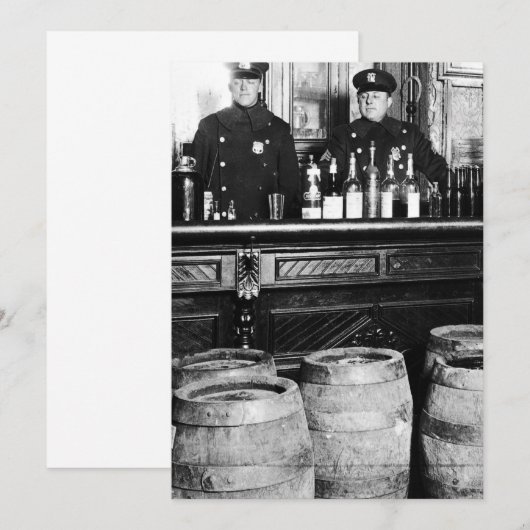 Verbod - Speakeasy Police Raid Bootlegger - M Kaart (Voorkant / Achterkant)