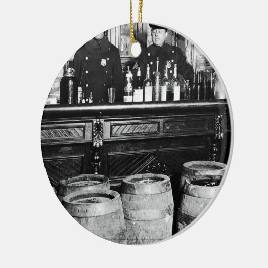 Verbod - Speakeasy Police Raid Bootlegger - M Keramisch Ornament (Links)