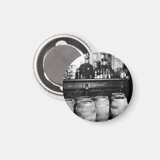 Verbod - Speakeasy Police Raid Bootlegger - M Magneet (Voorkant / Achterkant)