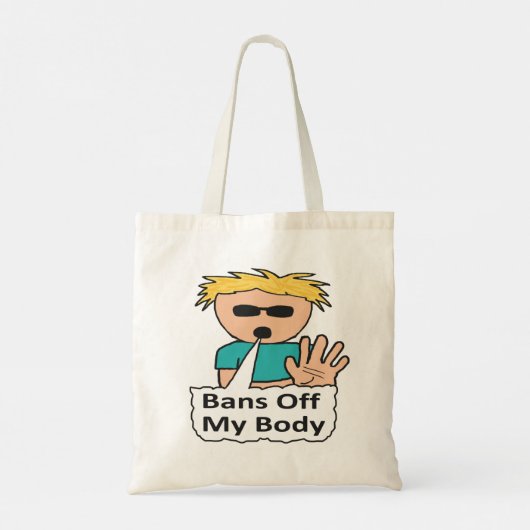 Verbod uit mijn lichaam tote bag (Achterkant)