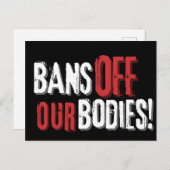 Verbod van onze instellingen Pro-Choice Briefkaart (Voorkant / Achterkant)