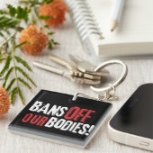 Verbod van onze instellingen Pro-Choice Sleutelhanger (Voorkant Rechts)