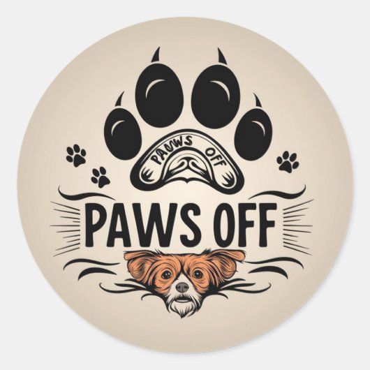 Verboden aanraking zone ronde sticker (Voorkant)