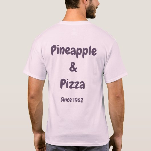 Verboden anananasepizza met CUSTOM Valentijn Terug T-shirt (Achterkant)