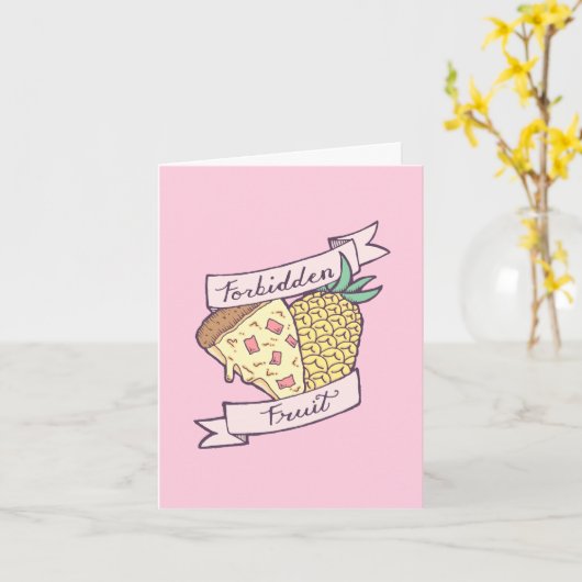  verboden ananas Pizza Valentijnse Kaart (Gele Bloem)